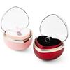 Heart Shape Ring Box Preserved Flower Rose Ring Case Velvet Interior Jewelry