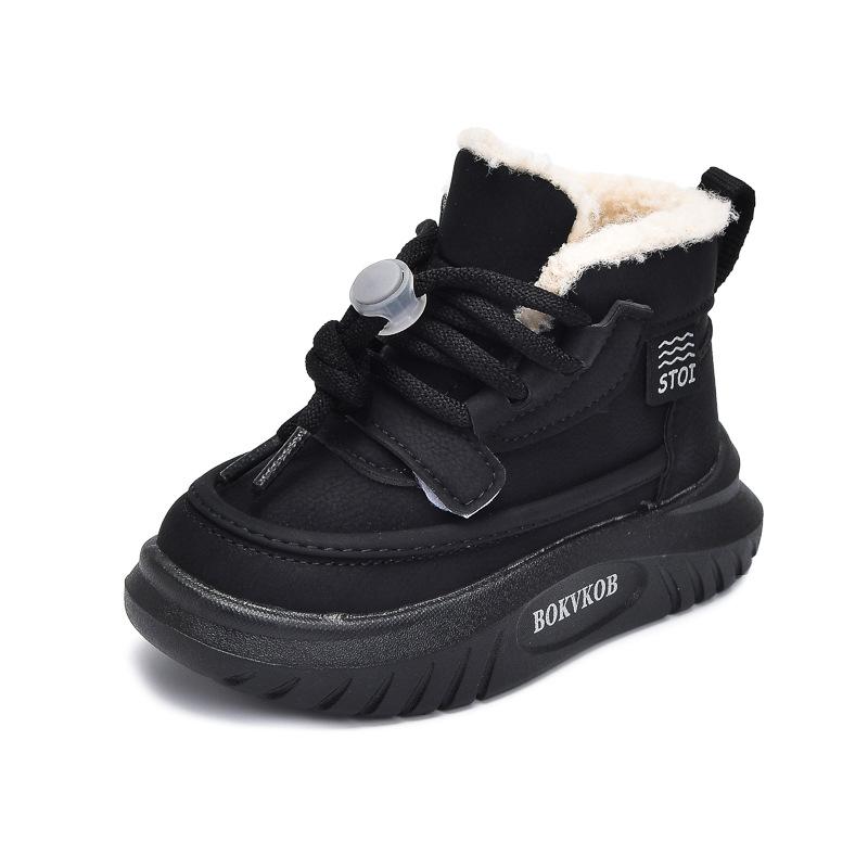 Children's Shoes Plush Short Boots Winter Warm Shoes Snow Boots Size 21-30