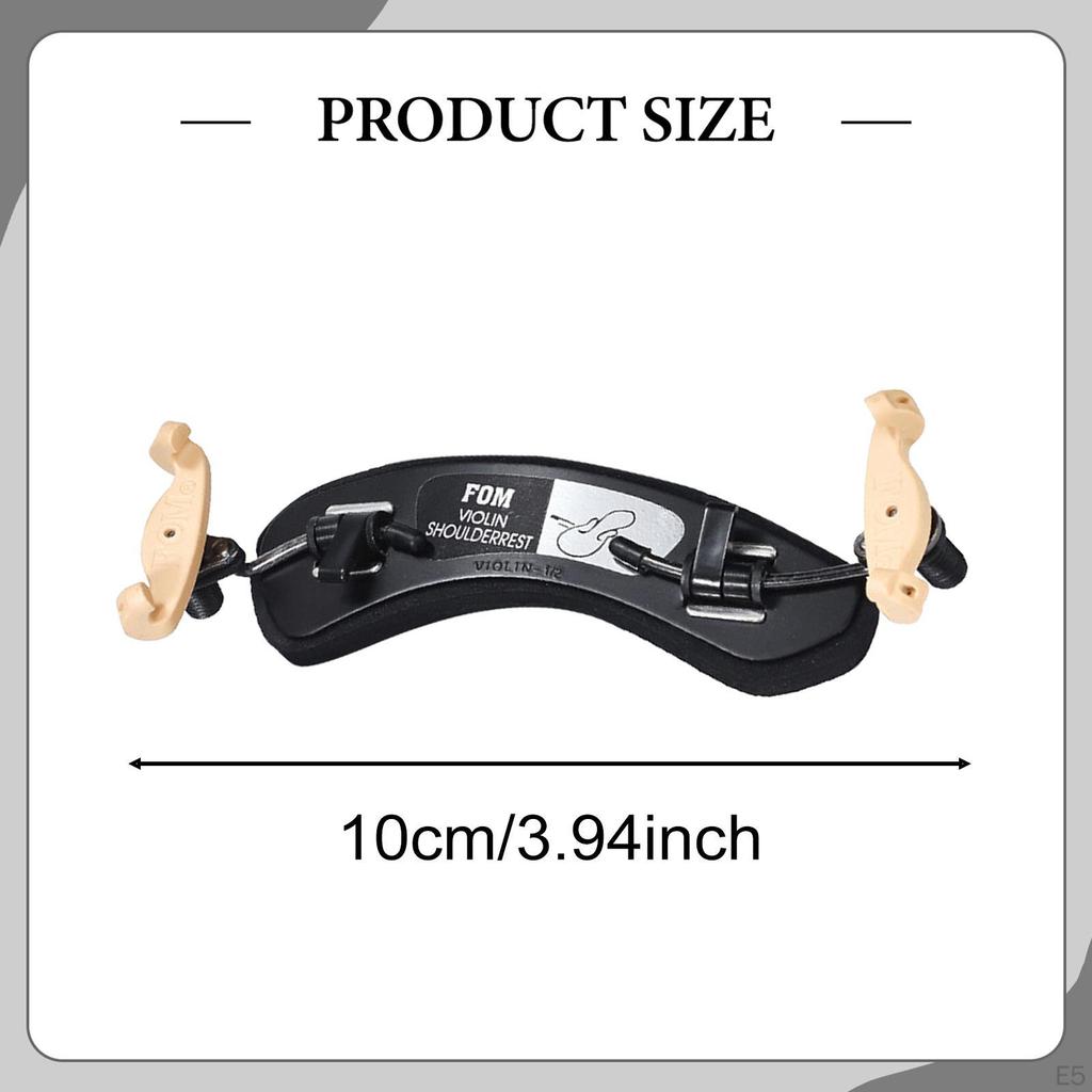 Shoulder Pad for , Ergonomic, Comfortable Sponge Pad, Adjustable Feet, Violin Accessories