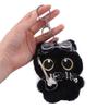 School Bags Punk Rock Black Cat Plushies Kitten Soft Stuffed Doll Cat Plush Cartoon Cat Pendant Boy Girl Bag Charm