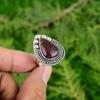 925 Silver Natural Red Mookaite Birthday Bezel Statement Artisan Engagement Ring