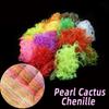 4m/pack 6mm Fly Tying Fine Pearl Cactus Chenille New Material Flat Rayon Chenille for Thinner Bodies Woolly Bugger Predator Minnow Crappie Lure Bait
