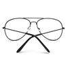 Unisex Retro Big Round Metal Frame Clear Lens Glasses Eyeglasses Spectacles