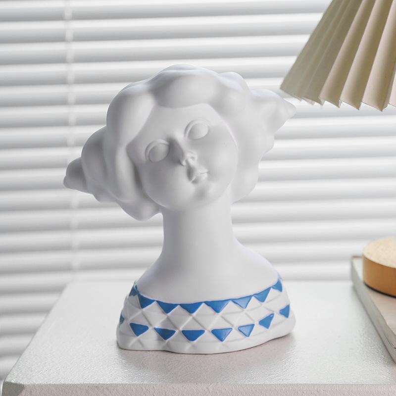 Абстрактная статуэтка девушки Модернистская смоляная скульптура для декора дома и офиса Художественная фигурка Художественный подарок Минималистичный дизайн интерьера