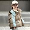 Детская пуховая куртка средней длины, стильная, для мальчиков и девочек, зимняя, толстая, теплая, детская одежда, пальто