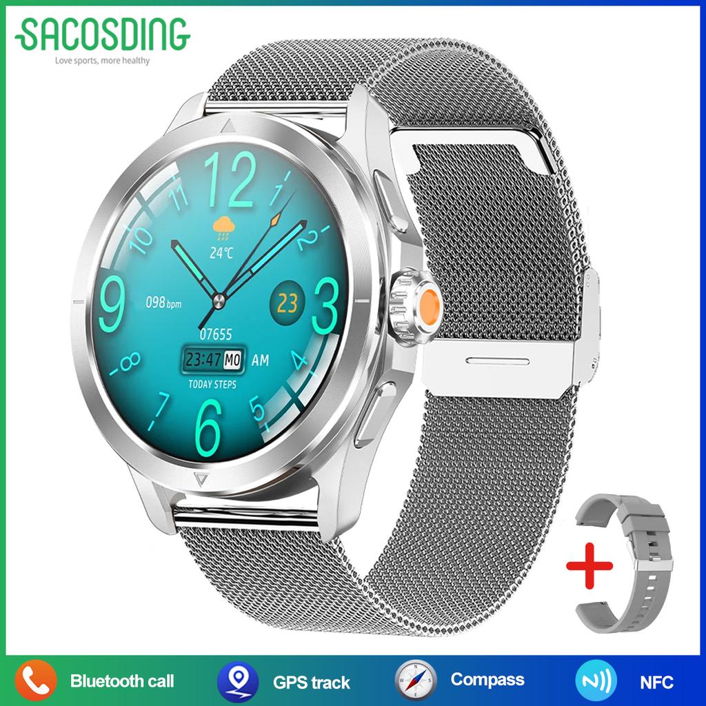 2025 Новые часы S4 Ultra Sports для мужчин, высотомер, GPS, трек, компас, NFC HD, BT, умные часы для Android IOS XIAOMI