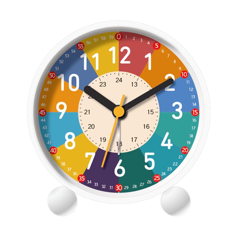 Бесшумный детский будильник с ночником - Мультяшный дизайн для спален и общежитий