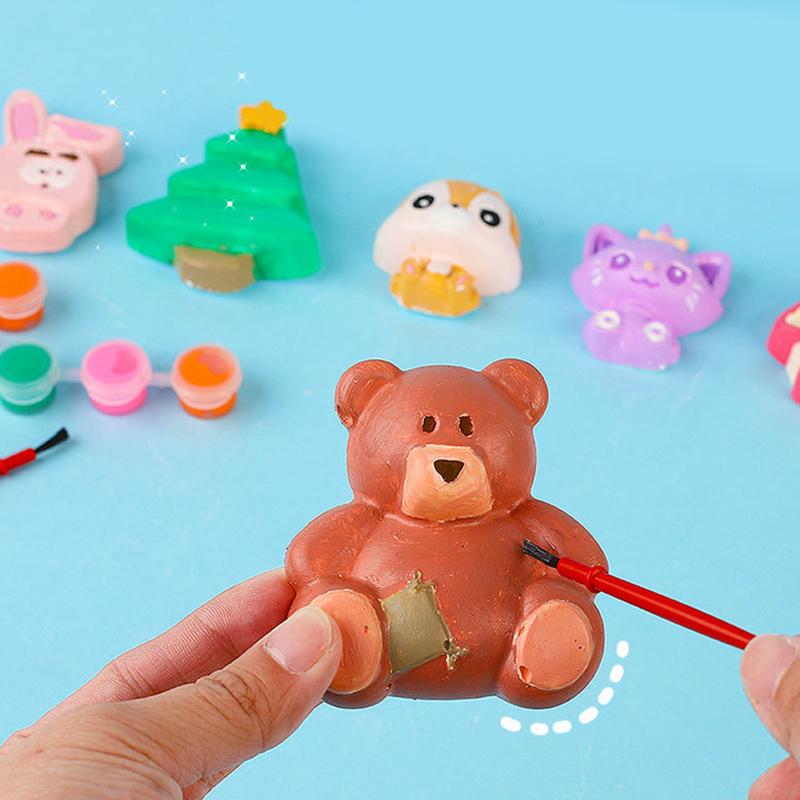 Кукла из гипса, раскрашивающая игрушку своими руками, креативная ручная работа, раскраска из гипса, художественная граффити-игрушка, обучающая игрушка, подарок на день рождения