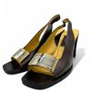 Used Sandals / Mules ZuccaSandals Dark brown/Gold / Silver Leather Women
