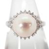 [Used] Pt900 Akoya Pearl/Diamond Ring / Size 11 / j12-7