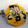 1PC Mr Bean Automatic Open/Close, 8-Rib Durable Frame Compact Travel Umbrella for Men & Women S1222012