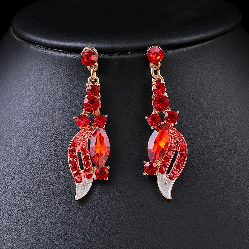 Комплект из ожерелья и сережек со стразами, свадебная вечеринка, аксессуары для костюма