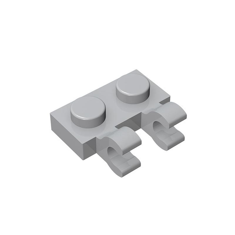 non-toxic 10PCS Parts 60470 Plate Special 1 x 2 with Clips Horizontal Compatible Bricks DIY Building Block Particle Kid Brain Toy Gif