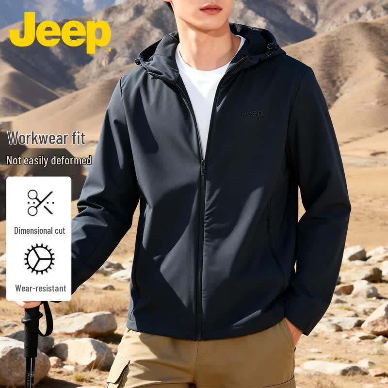 Jeep Мужская легкая куртка-софтшелл с капюшоном