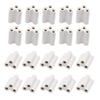 100/50/30/20/10 Pcs 20.5MM 3 Hole Hard Joint Connector Double End LED Lamp Connector