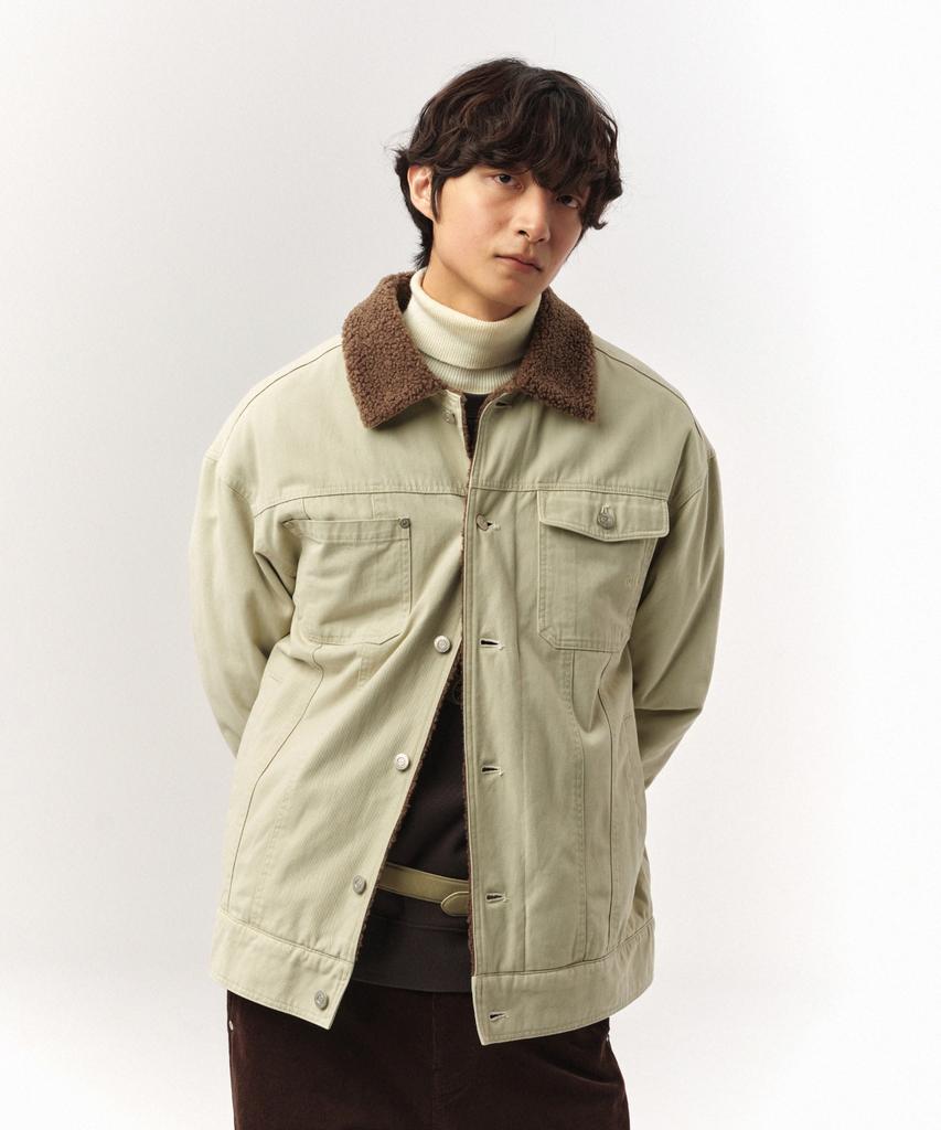 Satur Marron Trucker Jacket Cream
