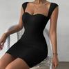2025 Spring And Summer Women's Sexy Short Sleeveless Knitted Package Hip Halter Dresses Elegant Dresses For Women