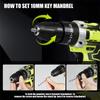 48N.M Electric Impact Drill Set Cordless Screwdriver 1350RPM Rechargeable Battery Drill with Work Light Power Tool With 2PCS Battery