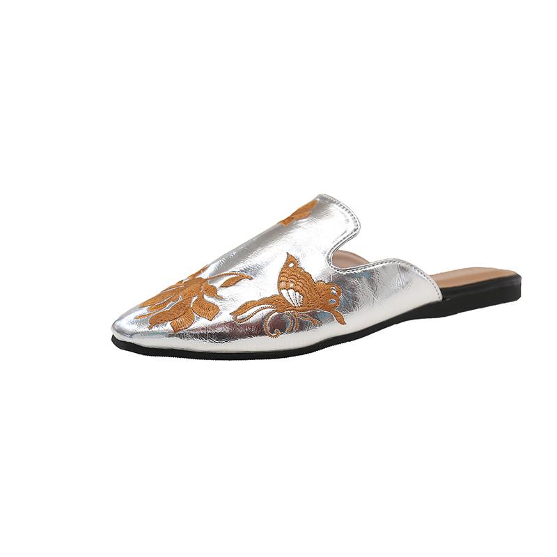 Flower Mules Women Shoes Flats Slippers New Sandals Summer Designer 2025 Dress Flip Flops Comfort Casual Slides Mujer