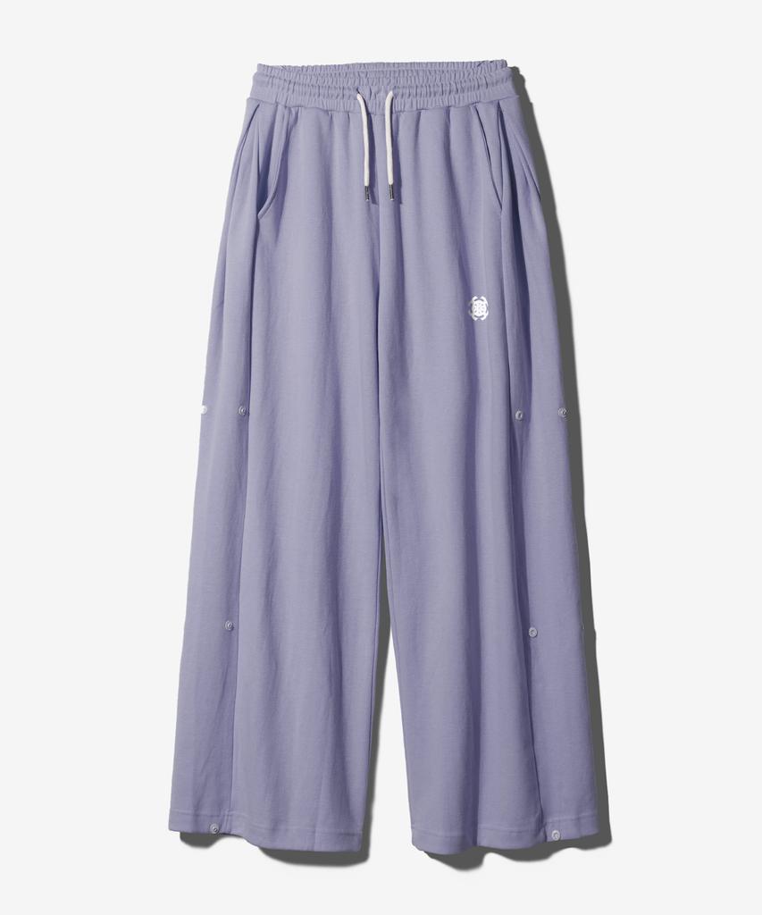 Штаны Paensyo Symbol Snap Wide из двойного джерси - Фиолетовые