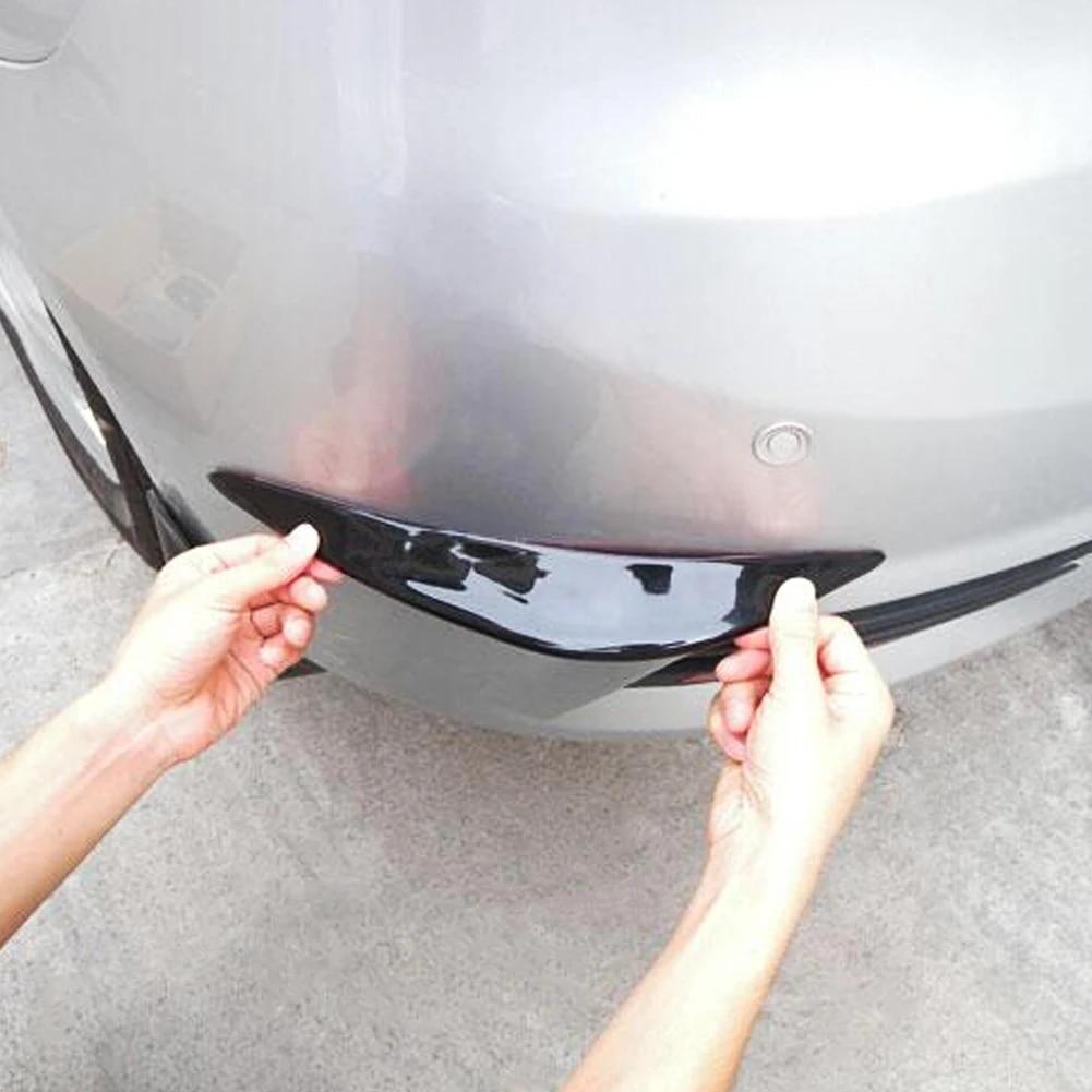 2Pcs Anti-Collision Scratch Patch Car Front Rear Bumper Corner Lip Guard Strip Sticker Protection Protector Crash Accessories