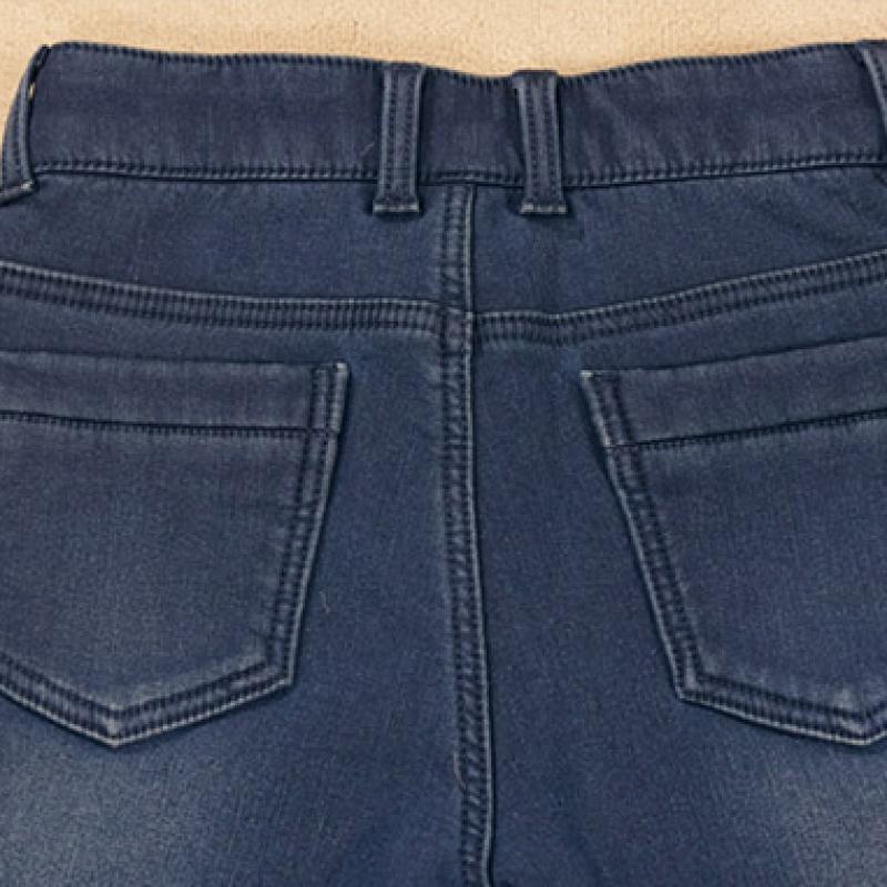 Bang Bang Women S Mink Boa Bonded Fleece Denim Navy