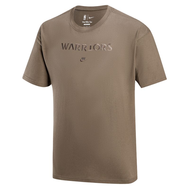 Nike Однотонная футболка NBA Golden State Warriors с принтом, повседневная, свободная, удобная, с круглым вырезом, коротким рукавом, спущенными плечами, мужские футболки FJ0570-040