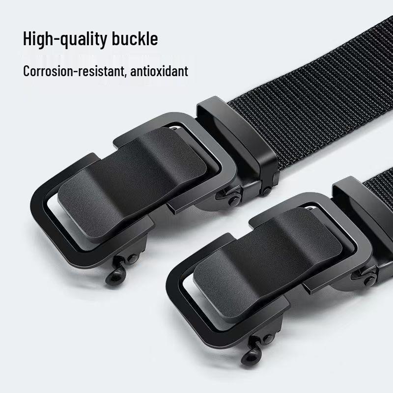 Nylon Canvas Men's Belt with Automatic Buckle - Casual, Durable, Extended, Ideal for Students and Military Training