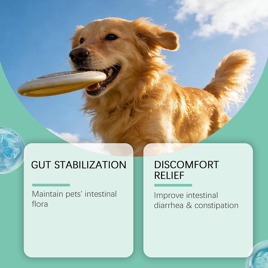 Dog Dental Powder Breath Freshener Plaque Tartar Clean Care Probiotics for Pet Intestinal Digestive Health Food Topper