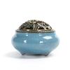 Ice Crack Coil Incense Burner with Fire Cotton Pad 4 Hours Ceramics Incense Cone Censers for Home Decor Ornaments Simple Ashtray 7