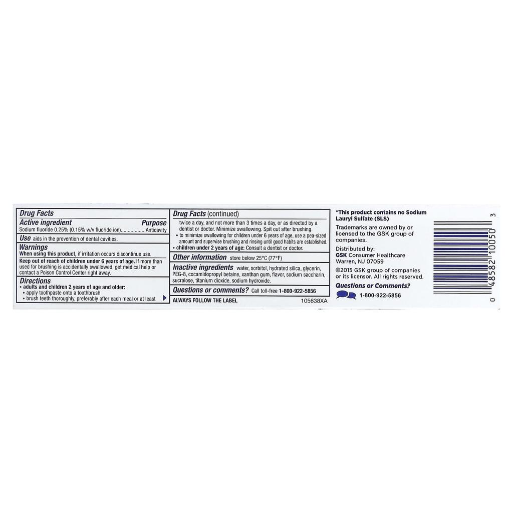 Фторидная зубная паста, Оригинальная свежая мята, 121,9 г(4.3 унции)