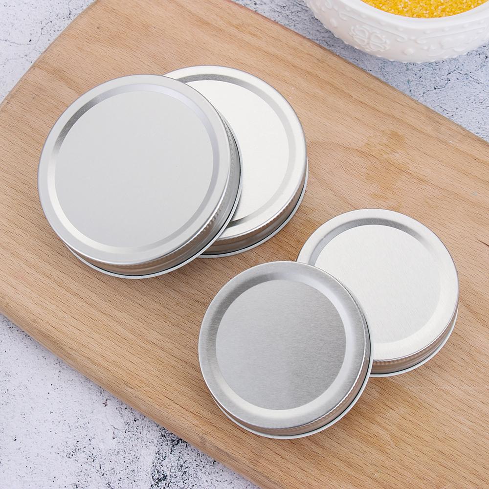 Pack of 10 Leak-Proof Tinplate Bottles Lid Mason Jar Lid Jar Caps Canning Lids Food Storage