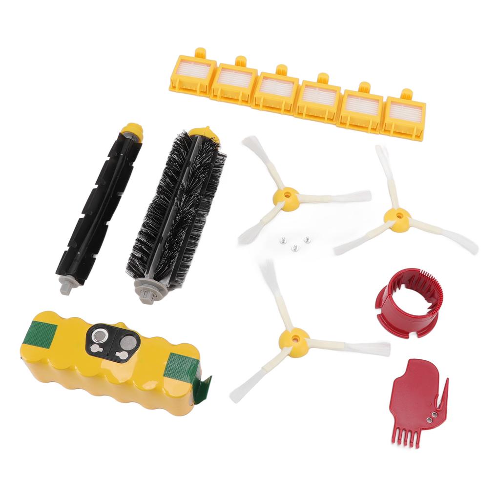 Комплект фильтров для аккумуляторной батареи 3500 мАч 14,4 В NiMH для пылесоса Roomba с боковой щеткой, фильтр для основной щетки