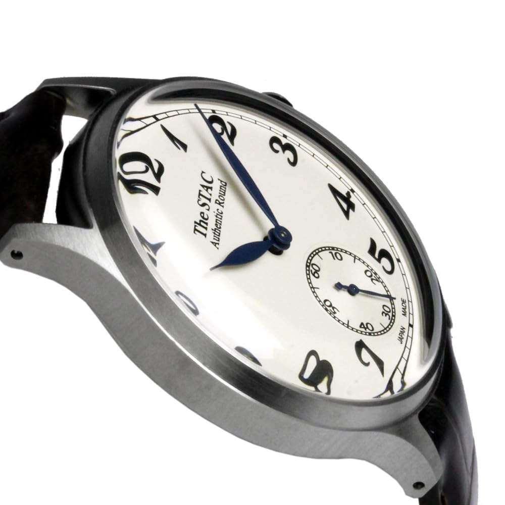 Часы STAC Made in Japan Domestic Watch 36 мм Classic Retro Unisex White Brown Croco Leather [The Stack] Мужские Женские ST-AR002