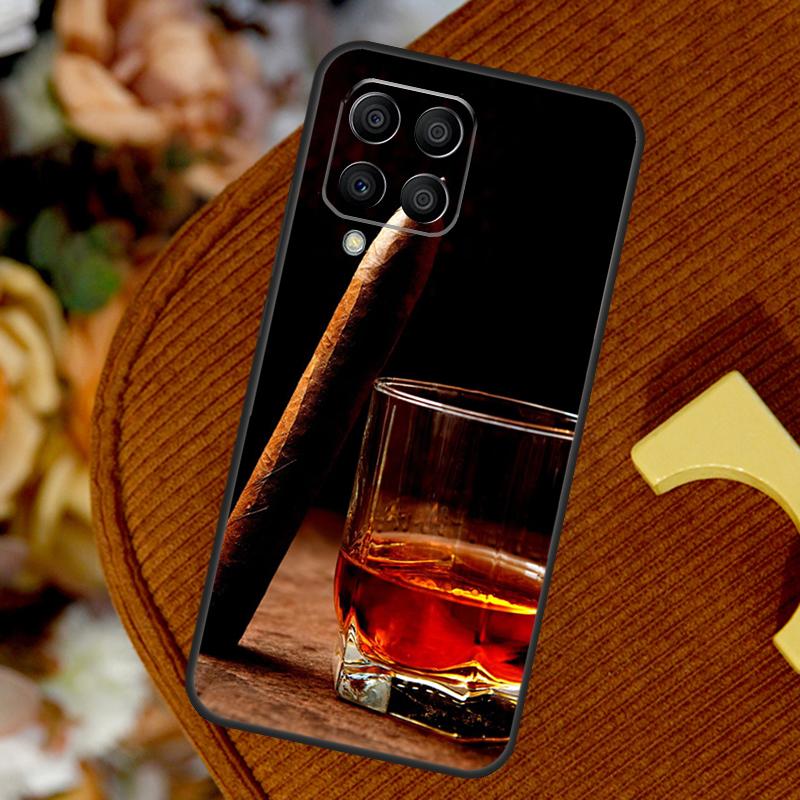 Чехол Сигара и Виски для Samsung Galaxy M14 M34 M54 M12 M32 M52 M53 M33 M13 M20 M15 M55 M31s M30s M21 M51