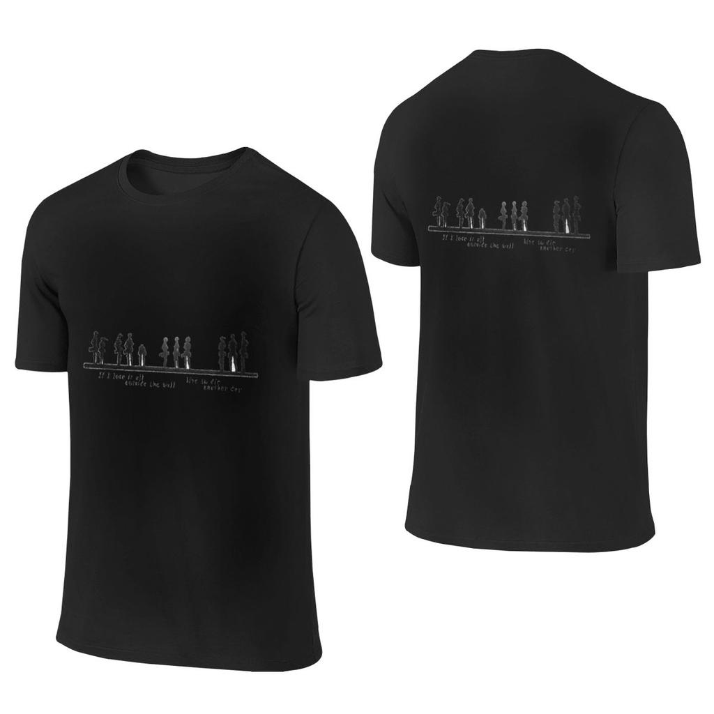 Outside The Wall Black White Full Of Cotton Feeling Reversible Tshirt Korean Style Salt Style Thin For Summer Tee