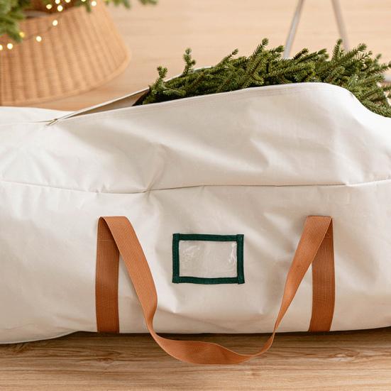 Сумка для хранения рождественской елки. Прочная водонепроницаемая сумка для хранения искусственной елки с усиленными ручками и молнией.