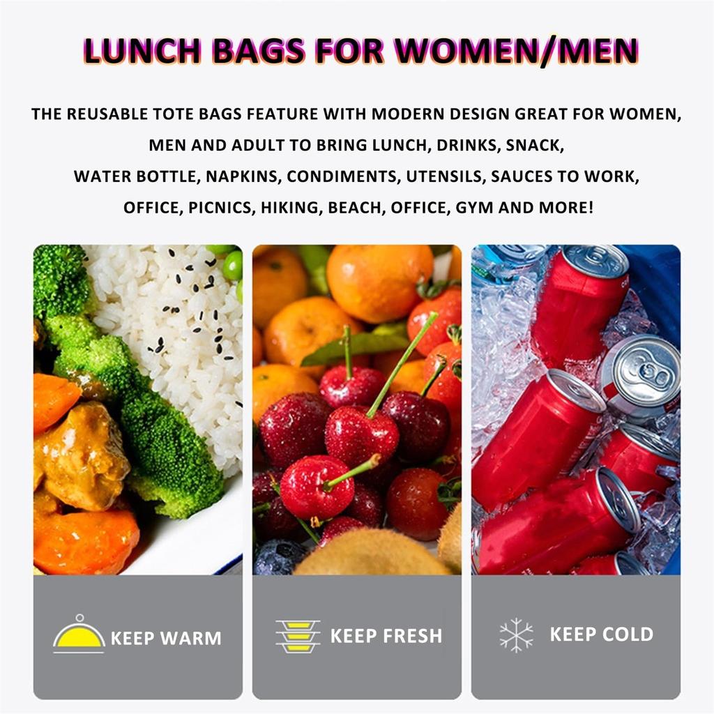 Изолированный ланч-бокс, термосумка большой емкости, контейнер для хранения еды для сумки-холодильника для путешествий, сумки для пикника