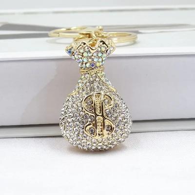 3D сумка в форме доллара женская сумка аксессуары горный хрусталь брелок модные подвески сувениры для вечеринок ключи от машины украшения аксессуар