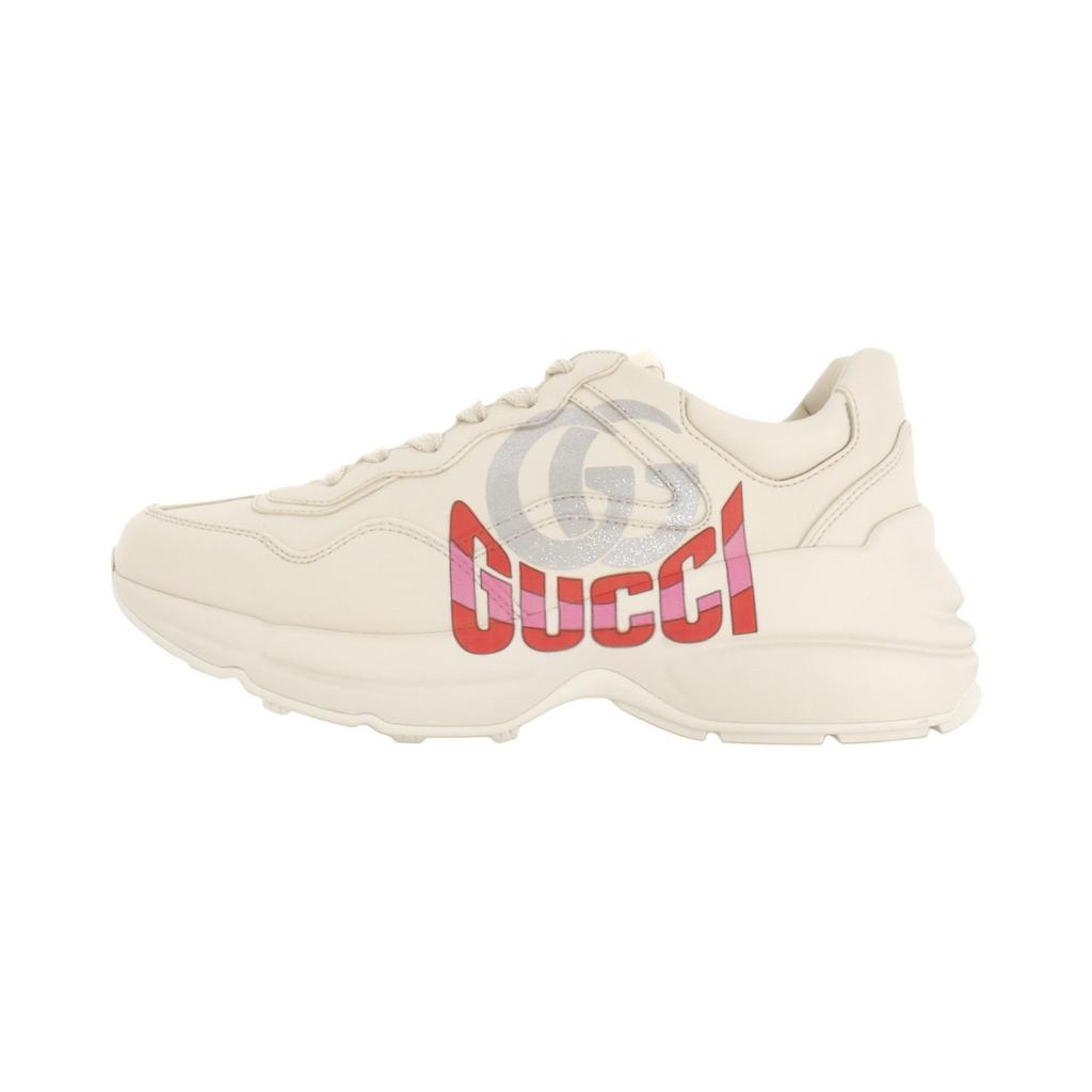 GUCCI Rhyton Leather Low top Chunky Sneakers Women's White 800243 2SH00 9522