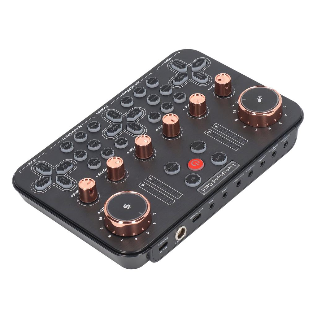 Живая звуковая карта Voice Changer Soundboard Bluetooth Audio Mixer для записи гитары и игр