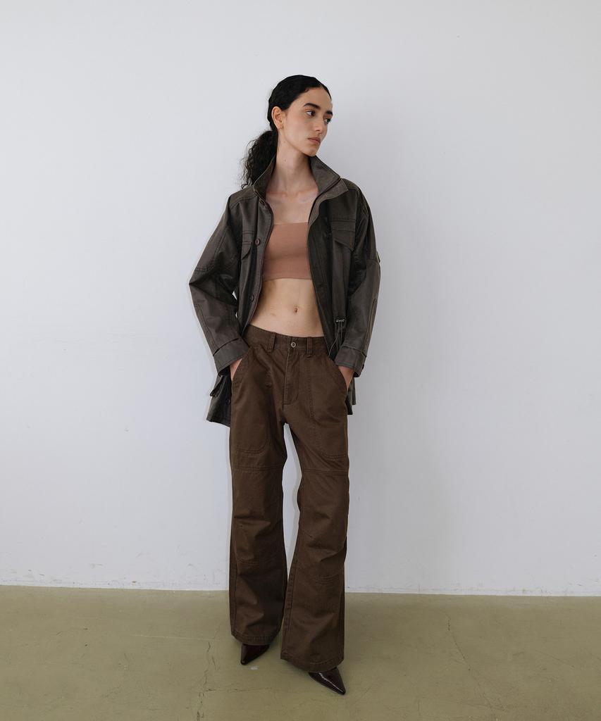 UUNE SCENE Vintage Washed Half Jacket_Cocoa