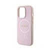 Guess Saffiano Magsafe - Etui Iphone 15 Pro (Różowy)