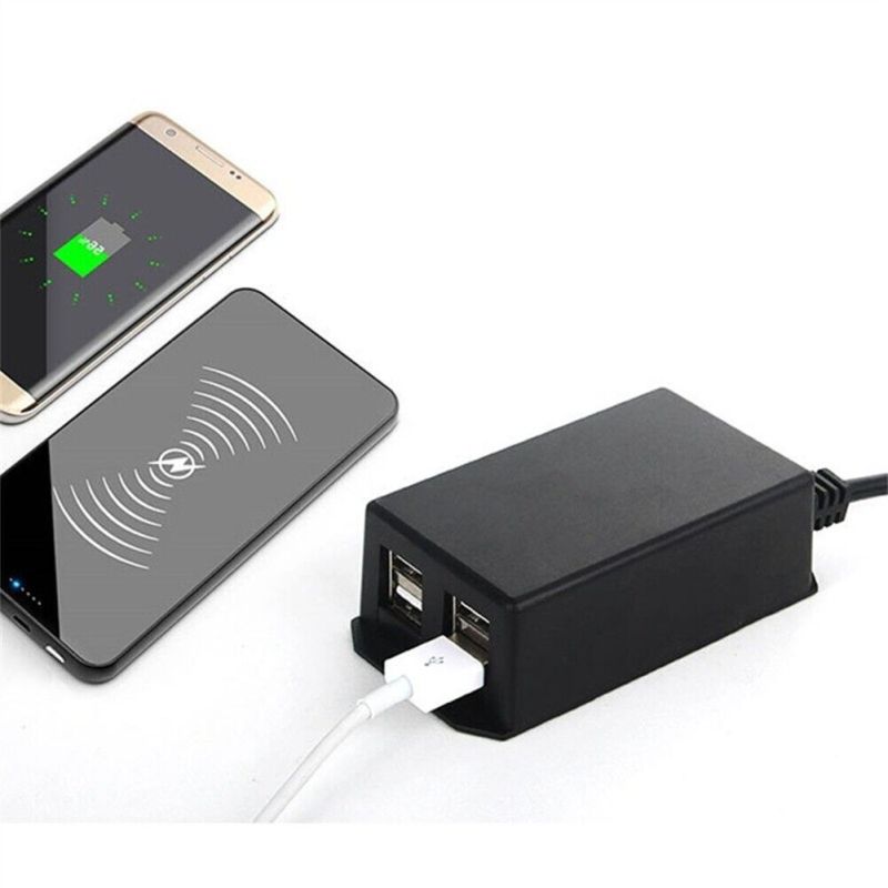 Motorcycle Battery Clip Mobile Phone Charger 4-in-1 Usb Fast Charging Adapter For Speakers Led