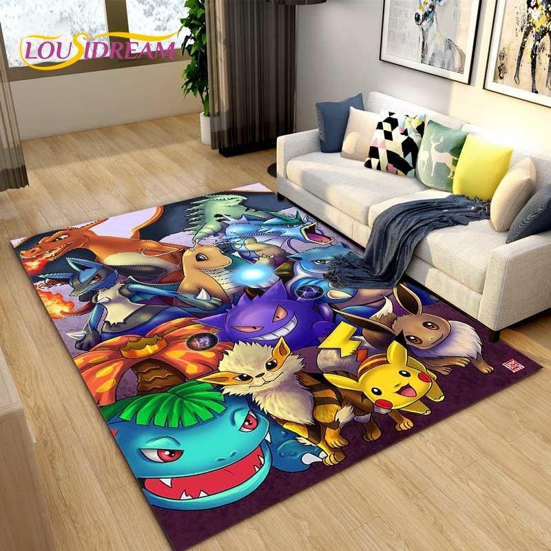 Japanese Anime Cartoon Cute Area Rug,Carpet Rug for Living Room Children's Bedroom Sofa Decoration,Kids Play Non-Slip Floor Mat