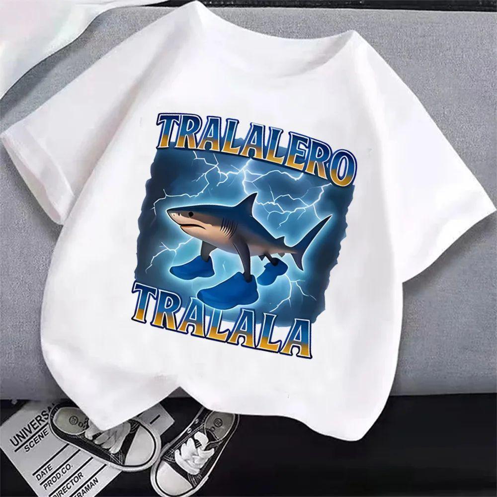 Summer Tops Italian Brainrot T-Shirt Cartoon Anime Print Clothes Round Neck Basic Tops Fashin Casual Loose T Shirts Gift Unisex