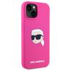 Karl Lagerfeld Klhmp15Sskhpplf Iphone 15 6.1 Fuksja/Fuschia Hardcase Silicone Karl Head Print Magsafe
