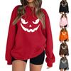 Women's Fashion Long Sleeve Printed Round Neck Pullover Top Sweatshirt