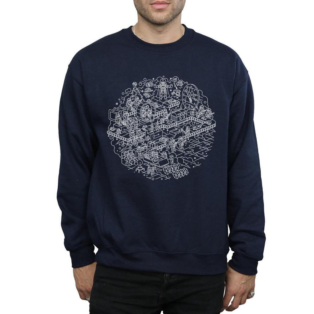 Star Wars Mens Christmas Death Star Sweatshirt