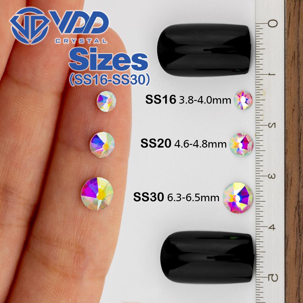 VDD 022 Emerald SS16-SS30 2088 Rhinestones Crystal High Quality 8 Big 8 Small Flatback Stone for DIY Crafts Nail Art Decorations